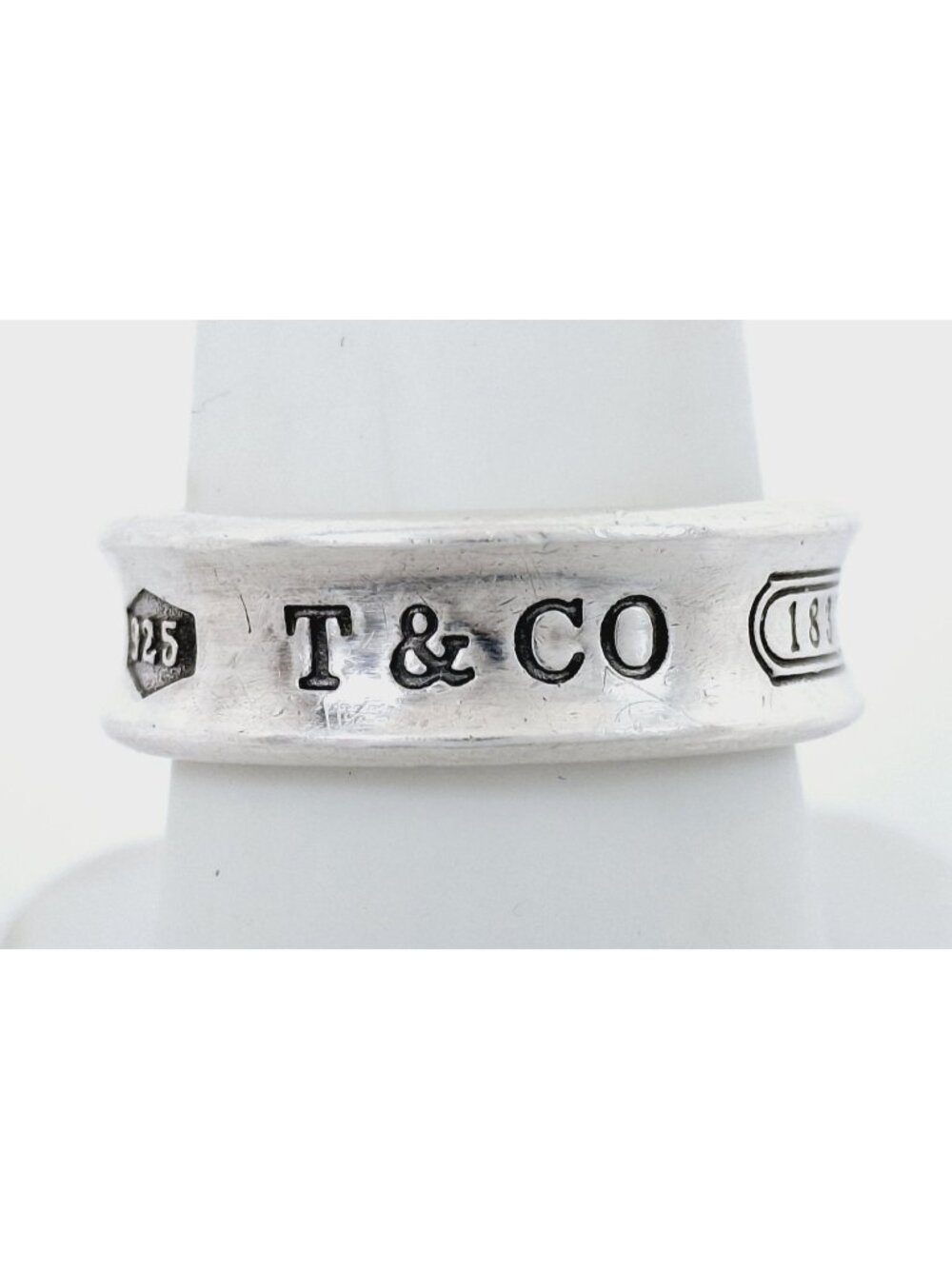Tiffany & Co 1837 Concave Band Ring Sterling Silver 925 T&CO Size 7.75 or 18mm